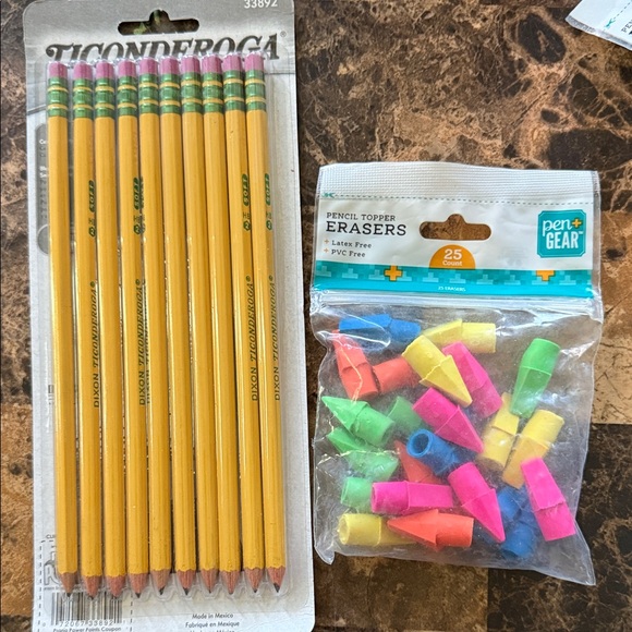 Ticonderoga & Pen+gear Other - Yellow Pencils with Pen+Gear Erasers